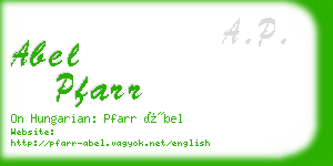 abel pfarr business card